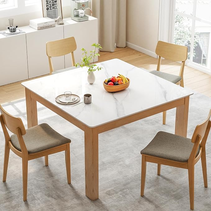 47.2" Square Table Top - White | Heat & Scratch Resistant Durable Tabletop for Dining, Indoor/Outdoor, Pub & Home Office - All-Weather Use