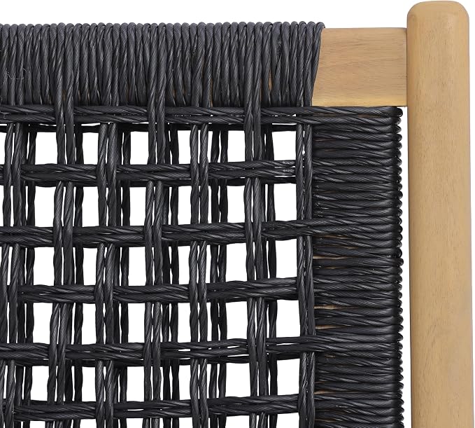 Christopher Knight Home Della Acacia Wood Dining Table Set for 6, 6 Piece Outdoor Dining Set with 70.75" Dinner Table, Bench and Armless Chairs, Patio Furniture Set for Dinner, Light Teak+Black