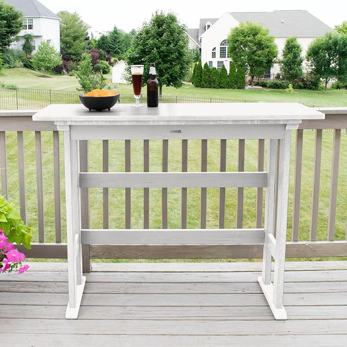 Highwood AD-TBL-KS3-WHE Lehigh Bar Height Balcony Table, White