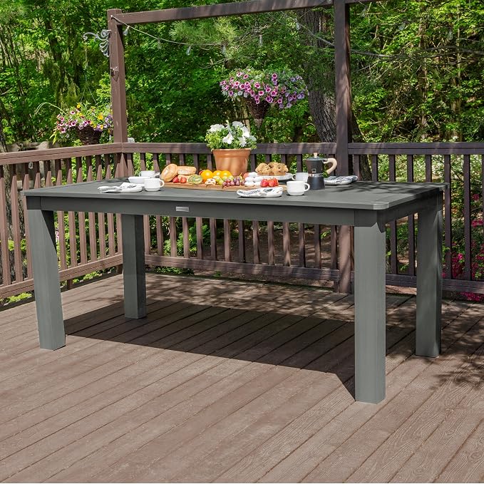 Highwood AD-CTB48-CGE Lehigh and Weatherly Rectangular Counter Height Dining Table, 42" X 84", Coastal Teak