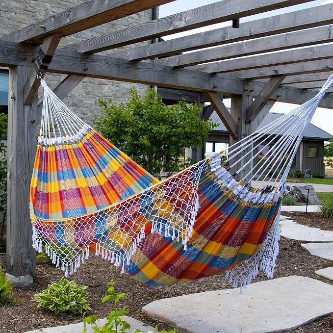 Vivere Authentic Brazilian Cotton Hammock - 450 lb Capacity