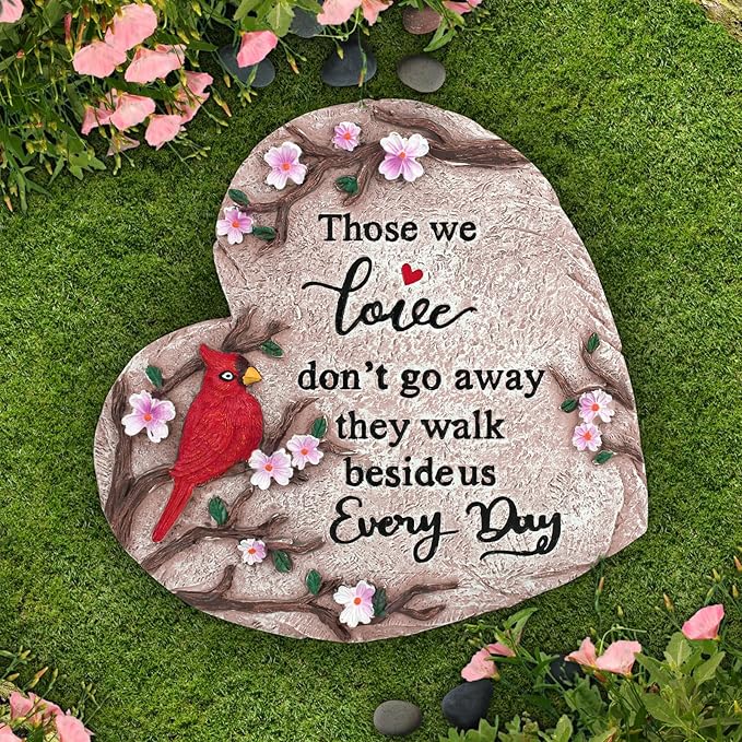 Sympathy Gifts for Loss of Loved One, Memorial Garden Stones in Memory of Loved One Gifts, Bereavement Condolence Memorial Gifts for Garden, Outside, or Home Decor (10 inch)