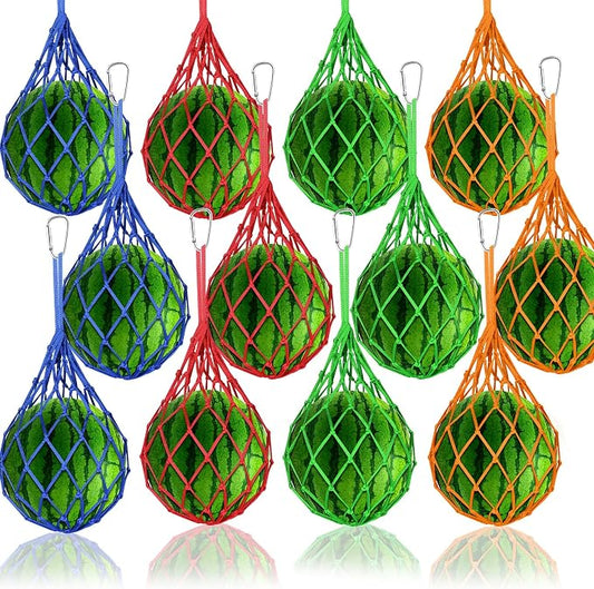 12 Pack Melon Hammocks Cradles, Melon Hammock Mesh Bags for Trellis, Heavy Duty Watermelon Nets with Hooks, Breathable, Durable & Easy - Install Fruit Support Net