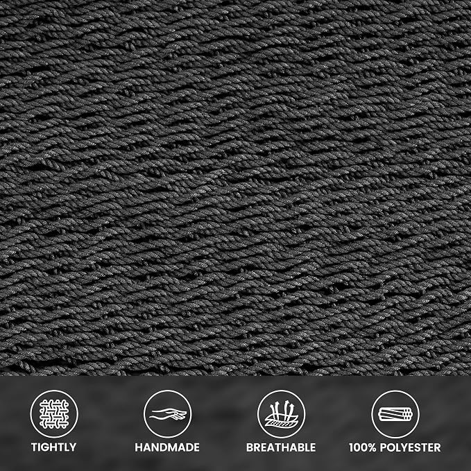 Lazy Daze Hammocks 10.5 FT Double 2 Person Caribbean Rope Hammock, Hand Woven Polyester Hammock with Spreader Bars, for Outside Outdoor Backyard Patio Poolside, 450 LBS Capacity, Gray