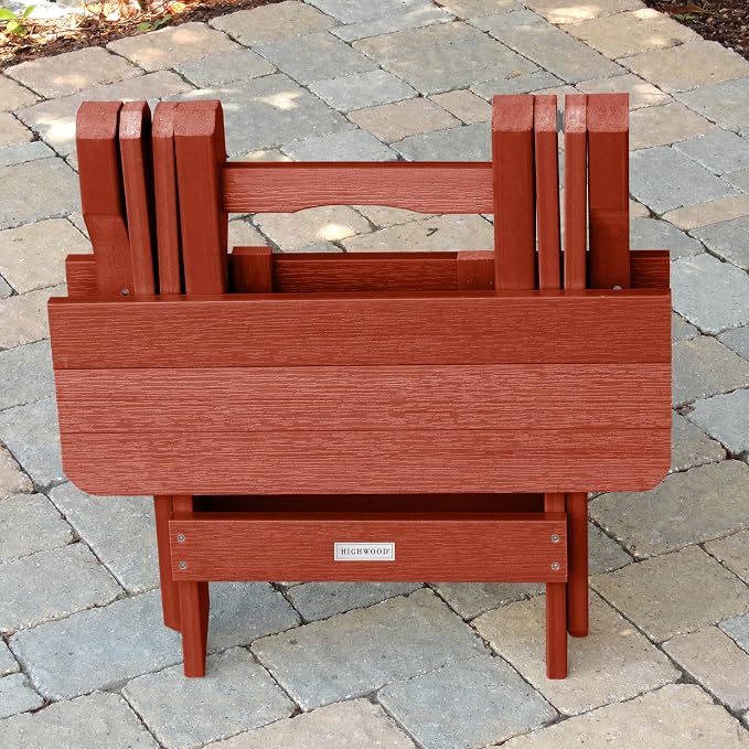 highwood Folding Adirondack Side Table, Rustic Red (AD-TBS1-RED)