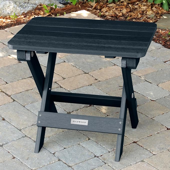highwood AD-TBS1-FBE Folding Adirondack Side Table, Federal Blue