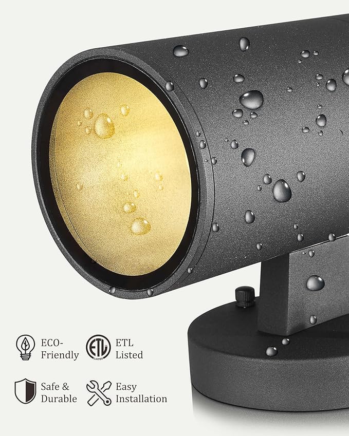 Ken & Ricky Modern Aluminum Outdoor Wall Sconce Lights,Cylinder，Black,4 PK | Downward Outside Wall Light With Glass Cover,No Glare Exterior Lighting Fixtures,For House Front Porch Garage Patio Entryway