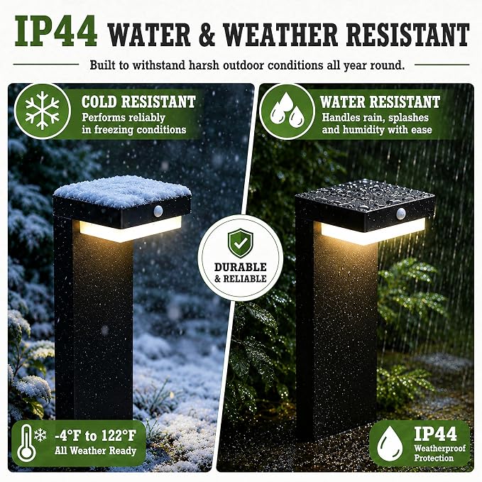 Solar Pathway Lights Courtyard Series, Motion Detection,2 Modes,4pk