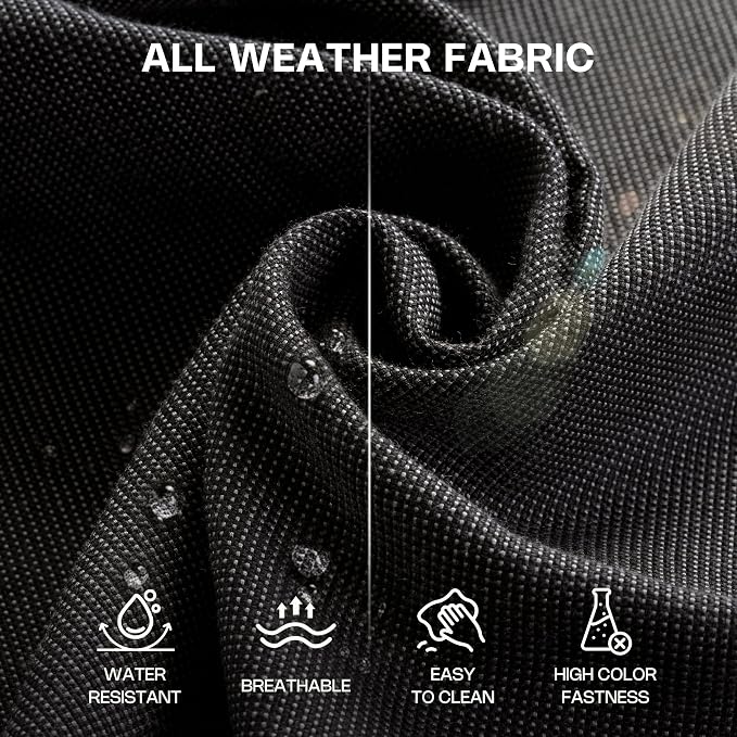 6-Piece Patio Furniture Set, Outdoor Wicker Furniture with Coffee Table, All Weather High Back Loveseat Patio Chairs, Modern Rattan Outdoor Chairs Conversation Set for Porch, Balcony, Garden,Black