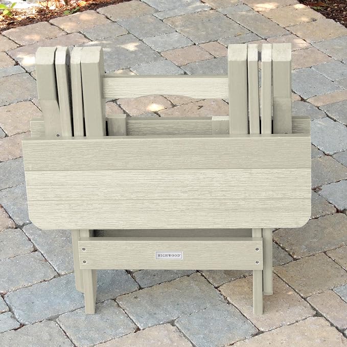 highwood AD-TBS1-WAE Adirondack Folding Side Table, Whitewash