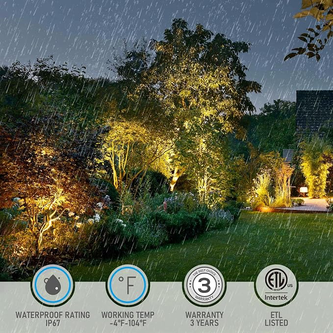 LEONLITE 6-Pack Dia.4 Inch 5CCT Well Lights Shielded Top Black | 12-24V AC/DC, CRI90, 1800K/2700K/3500K/4000K/5000K, Landscape LED In Ground Outdoor, Low Voltage Garden Landscaping, Aluminum