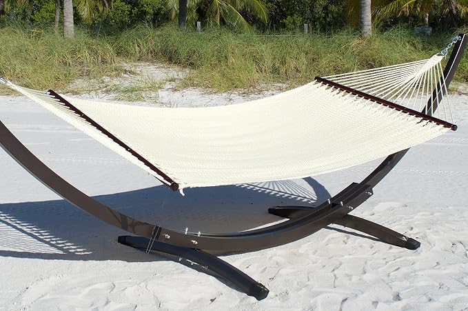 Double Caribbean Hammock - Soft-Spun Polyester - 48 inch (Cream)