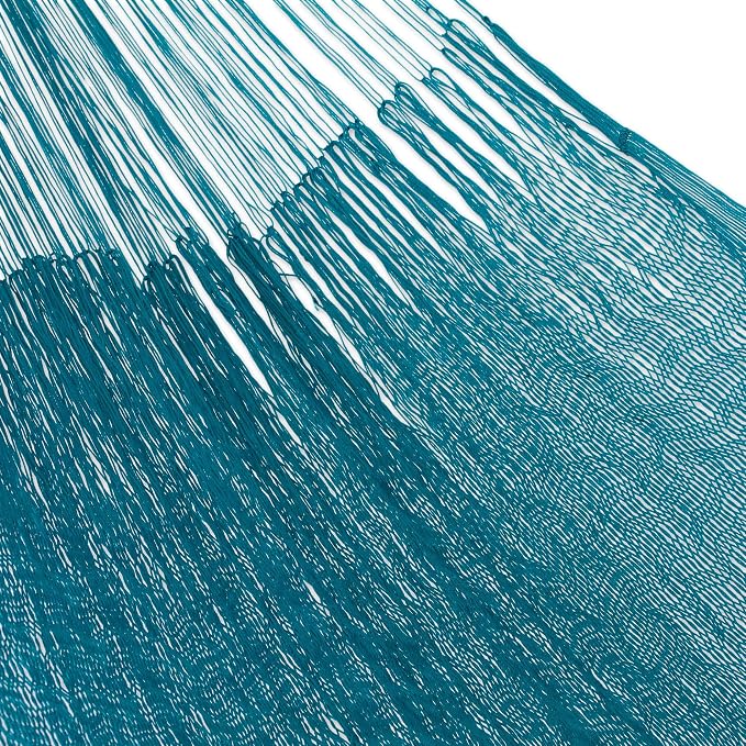NOVICA Turquoise Blue Nylon Mayan Hand Woven Hammock, Teal Haven' (Single)