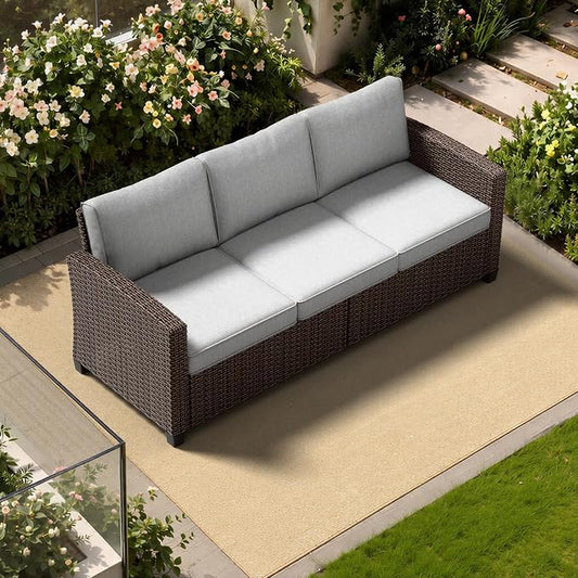 Patio Furniture Set - All-Weather - 1 Piece Wicker Outdoor Patio Conversation Set, Modular Rattan Sectional Sofa for Backyard, Garden, Patio, Poolside