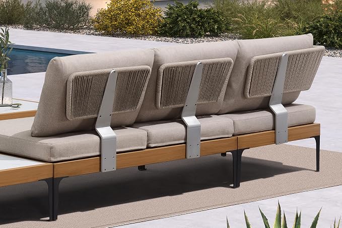PURPLE LEAF 10 Pieces Outdoor Conversation Furniture Sets with Coffee Tables Patio Wicker Sectional Sets Aluminum U-Shaped Sofa Chairs for Balcony Yard Garden Poolside, Cushions and Pillows Included