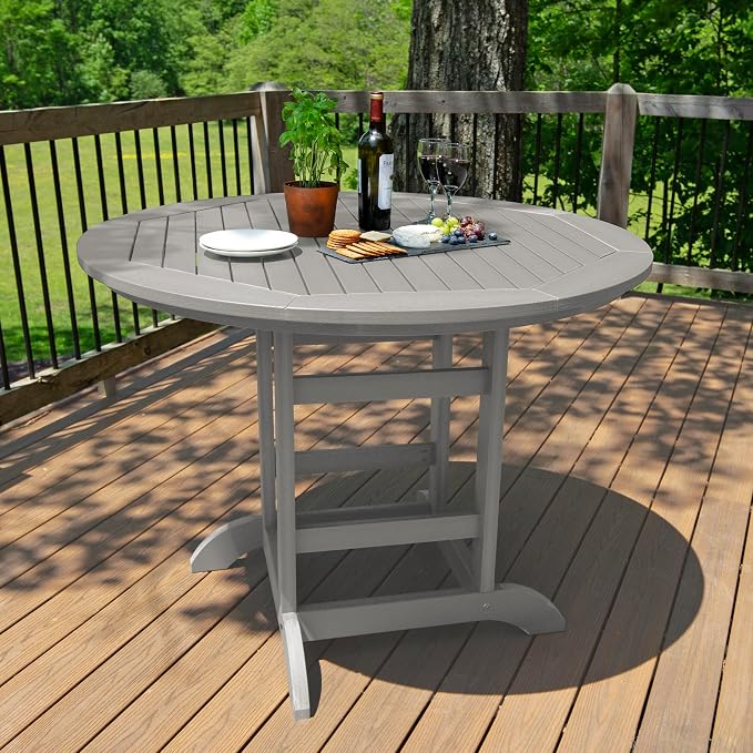 highwood Adirondack 48" Round Counter Height Dining Table, Harbor Gray
