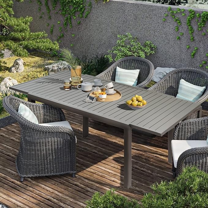 Domi Extendable Aluminum Outdoor Dining Table
