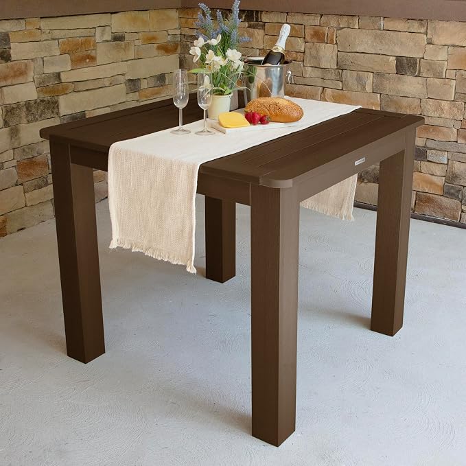 Highwood 5-Piece Weatherly Square Counter Height Dining Set, 42 by 42-Inch, Weathered Acorn