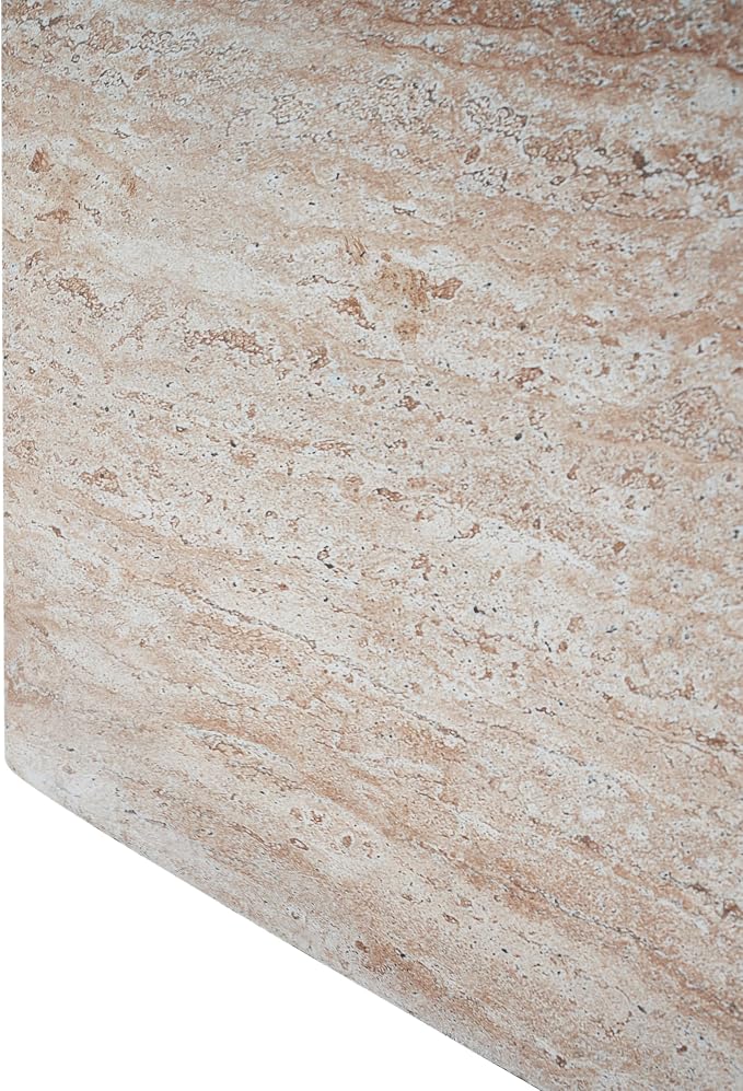Christopher Knight Home Jayme 22.5" Indoor Outdoor Square Accent Side Table, Patio Decorative End Table, Lightweight Concrete Garden Stool for Patio Living Room Balcony & Garden Decor, Travertine