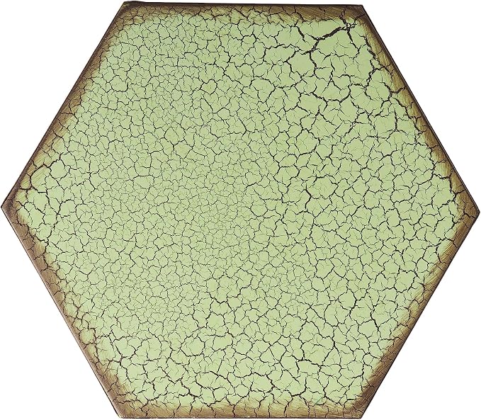 12" Outdoor Side Table, Decorative Cutout Metal Side Table, Multi Functional - Coffee Table, Night Stand, Plant Stand for Patio, Garden, Backyard, Gazebo Indoor (Green)