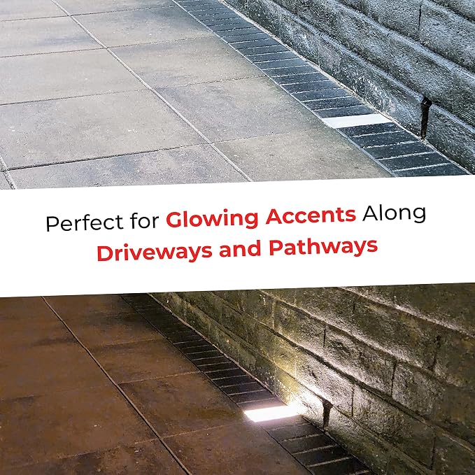 LUMENGY Paver Light 4x8 Inch (3.93x7.87), 2700K Warm White, Glare-Free Brick Lighting for Driveways, Walkways, Pool Decks and Patios, 12V Hardwired, IP67 Waterproof, Drive-Over Rated