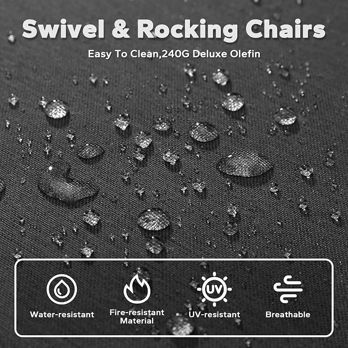 Outdoor Aluminum Furniture, Patio Chairs with 6" Thick Removable Cushions, All-Weather Metal Frame, Deep Setting for Garden, Poolside and Porch
