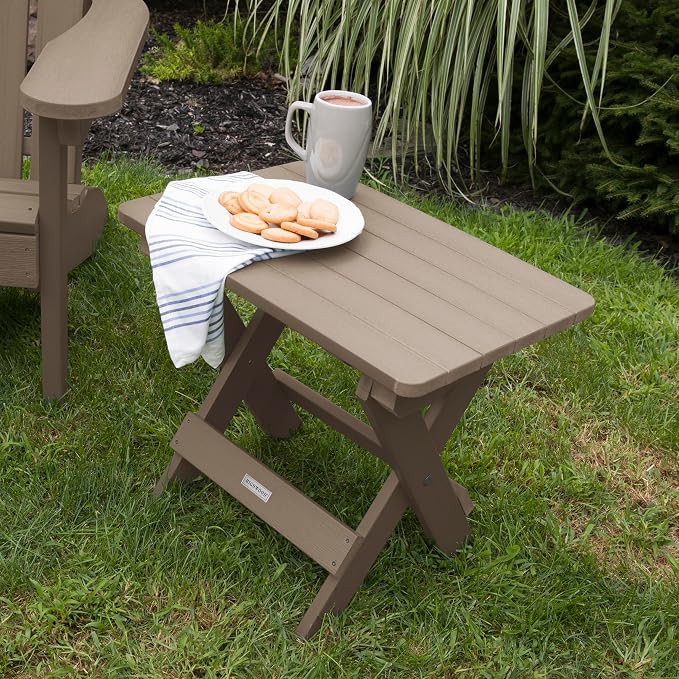 Highwood AD-TBS1-WBR Folding Adirondack Side Table, Woodland Brown