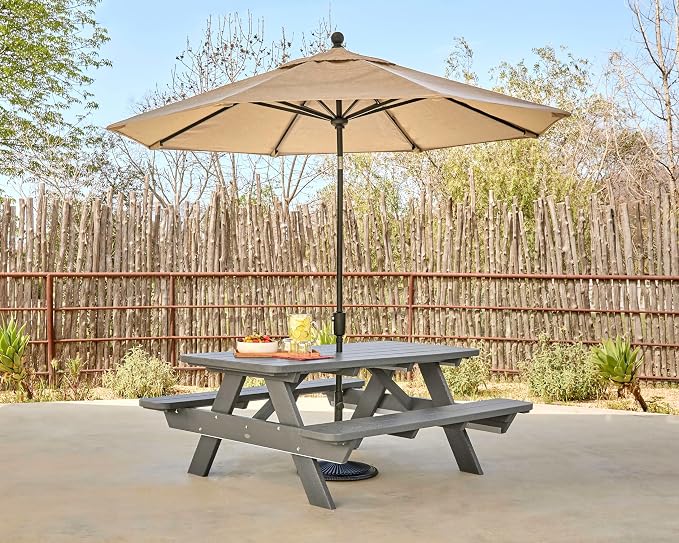 POLYWOOD PT172MA Park 72" Picnic Table, Mahogany