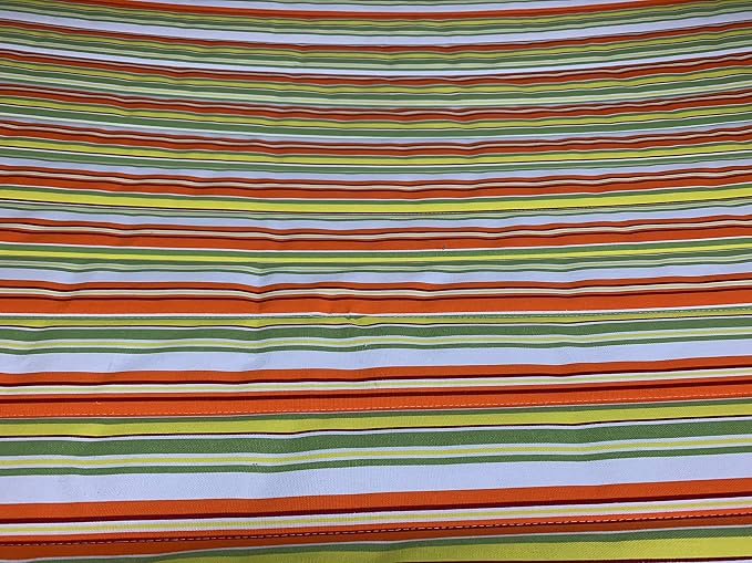 14 Ft. Wooden Arc Hammock Stand + Deluxe Quilted Double Padded Hammock Bed w/Pillow. 2 Person Bed. 450 LB Capacity(Coffee Stain/Spring Stripe)