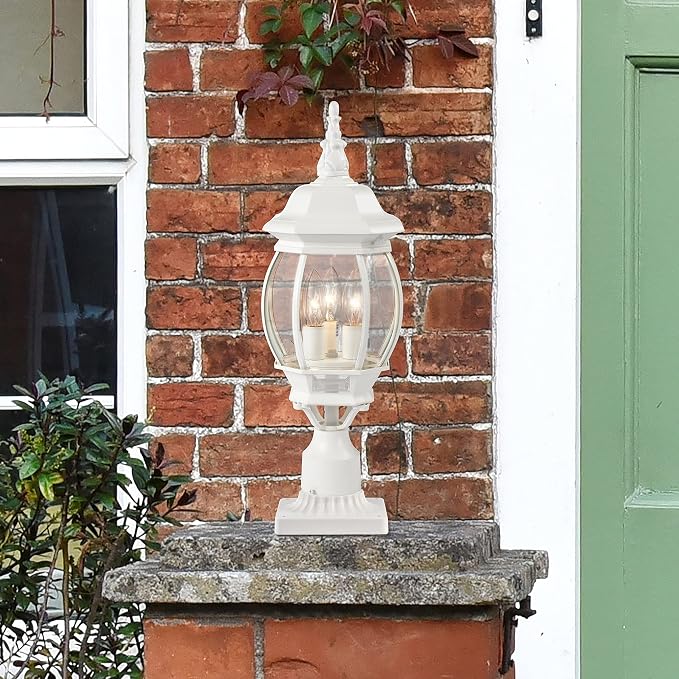 Nuvo 3 Light - 21 in. Post Lantern - Clear Beveled Glass
