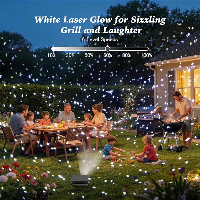 AIRIVO Outdoor Laser Lights Projector, 5 Color Motion Firefly Lights Star Show Projection Light, Christmas Projector Light with Remote Control for Holidays Halloween Decoration Home, Garden, Patio