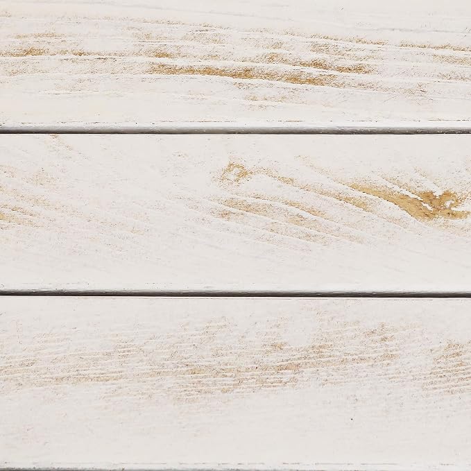Sunnydaze French Country Wood Round Bistro Table - Portable White Folding Table for Indoor or Outdoor Use - 28" Round