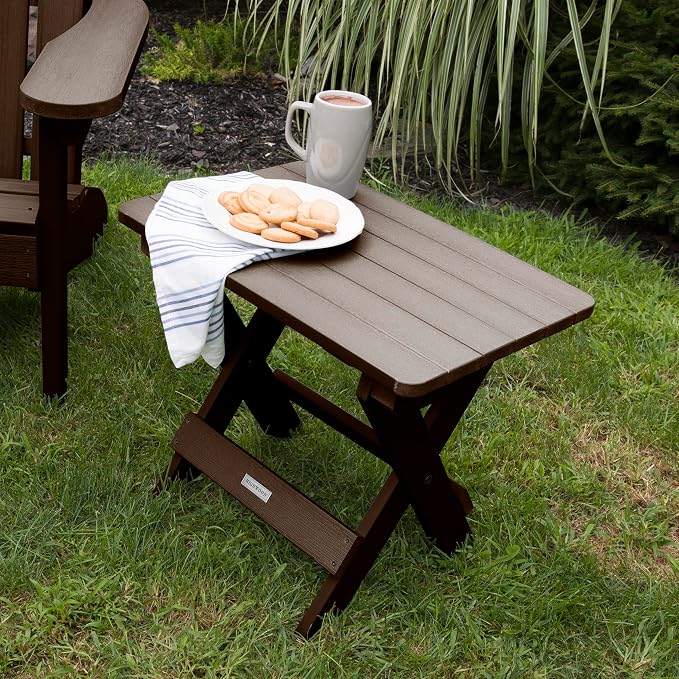 highwood Folding Adirondack Side Table, Weathered Acorn