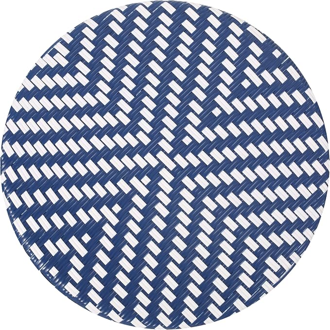 Christopher Knight Home Picardy Bistro Table, Navy Blue + White + Bamboo Print Finish