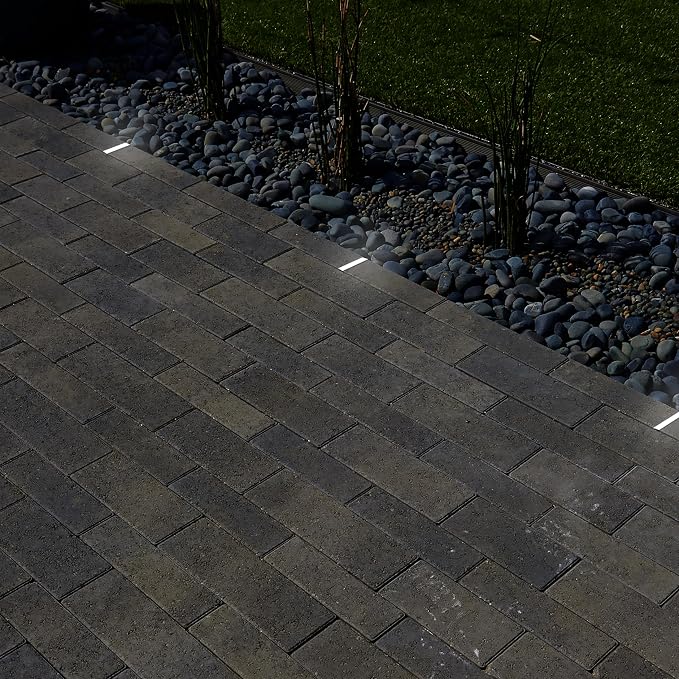 LUMENGY Paver Light Slim 0.5x4 Inch (0.47x3.93), 5000K Daylight, Glare-Free Linear Lighting for Driveways, Walkways and Paver Borders, 12V Hardwired, IP67 Waterproof, Drive-Over Rated