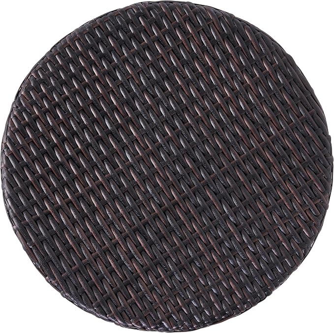 Outdoor Wicker Side Table, Lightweight & Water-Resistant All-Weather, Small Rattan End Table Wicker Patio Table, for Patio Porch Living Room, Brown