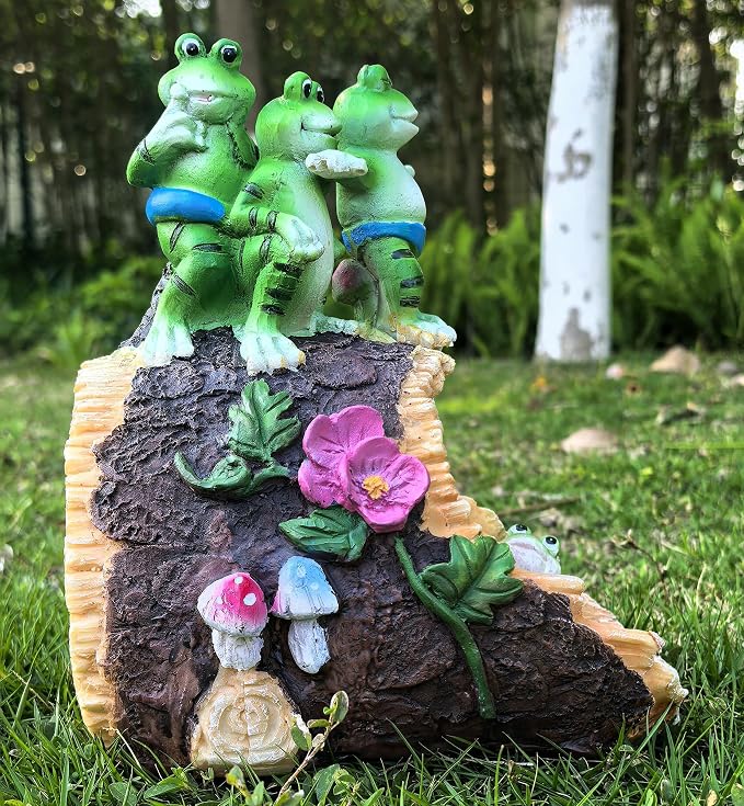Decorative Gutter Downspout Extensions Statue,3" x 4" Downspout Extension Sculpture,Frog Decorative Rain Gutter Downspout Extension Figurine Decor Sculpture for Lawn Yard