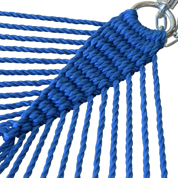 Jumbo Caribbean Hammock and Metal Tribeam Stand (Dark Blue)