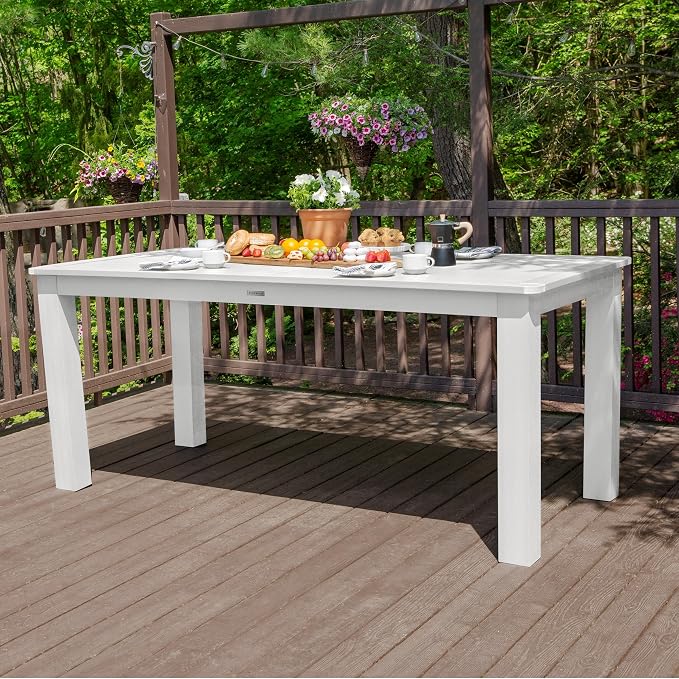 Highwood AD-CTB48-WHE Lehigh and Weatherly Rectangular Counter Height Dining Table, 42" X 84", White