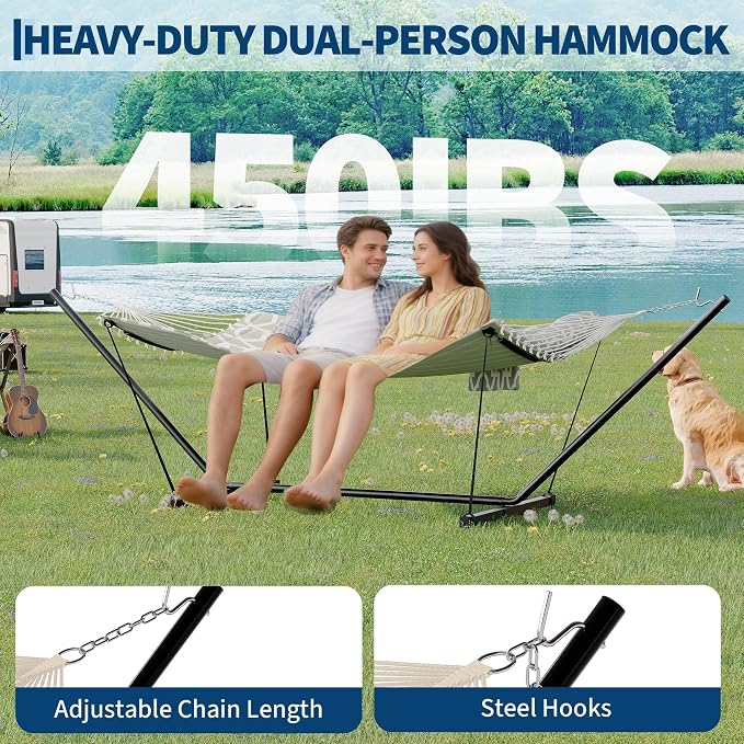 Takywep Takywep with Hammock - Durable Iron Construction, Compact T-Shaped Stand, Curved Iron Rod Design, Soft Cotton Padding, and Complete Combination Set.
