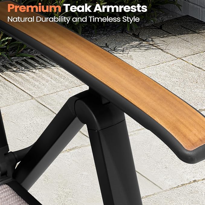 Pellebant 9 Pieces Aluminum Patio Table and Chairs Set - 57" Square Table and Foldable Chair Outdoor Dining Set with Umbrella Hole, Weather Resistant Sturdy Frame for Deck, Porch & Backyard