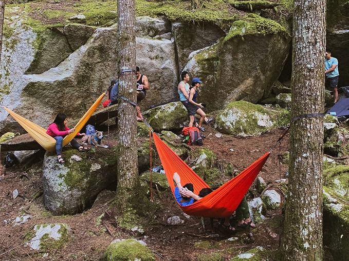 Kammok: Roo Double Hammock +Python 10' Bundle | Our Bestselling Hammock & Tree Friendly Straps | 100% Recycled Water Resistant Ripstop Fabric | Lifetime Adventure Grade Warranty, Midnight Blue
