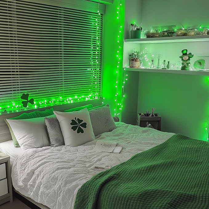 JMEXSUSS 150 LED Green Christmas Lights Indoor, Green Lights for Halloween | Connectable String Lights Outdoor, 59ft 8 Modes Green Christmas String Light for Bedroom Room Home Party Christmas Tree Decor