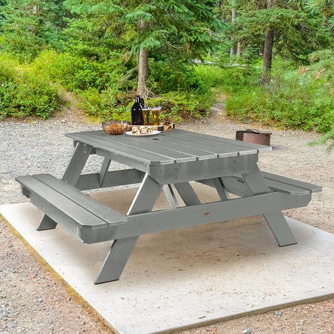 Sequoia Professional Commercial Grade National Picnic Table, Coastal Teak