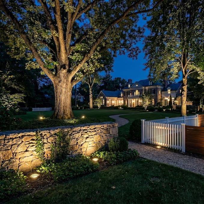Malibu Low Voltage Well Lights 4W LED Outdoor Landscape Deck Lights 12V Well Light 200Lumen in-Ground Light 2800K Warm White with Connector & Stake for Step Tree Patio Yard Garden 1Pack 8401-3500-01