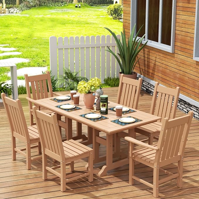 WestinTrends Malibu 71" Outdoor Patio Dining Table, Teak