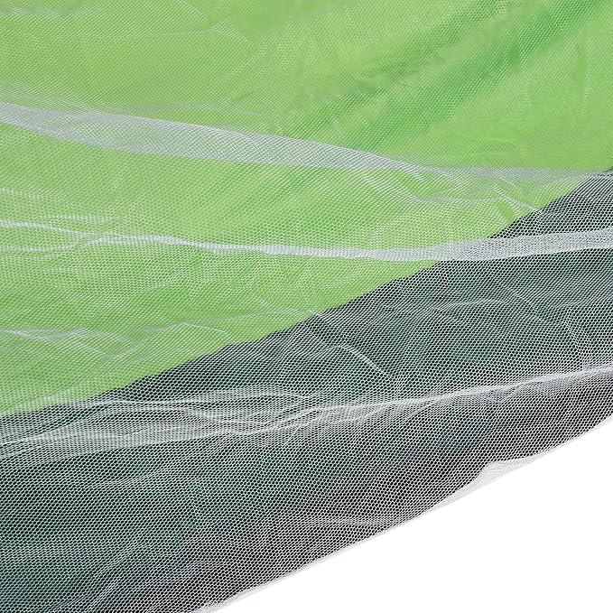 Single Person Hammock with Mosquito Net, Super Light, Removable, Quick Opening, Fruit Green and Dark Green - Tear Resistant Fabric, Portable Storage, Outdoor Relaxation (Fruit Green Mixed with Dark