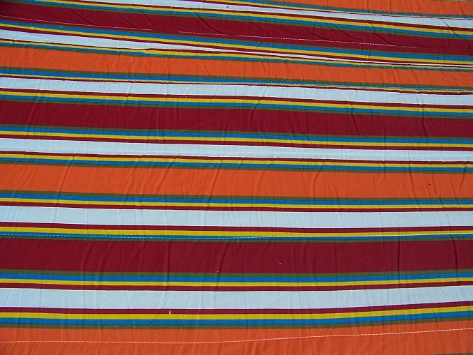 Deluxe Quilted Elegant Fiesta Stripe, Double Padded Hammock Bed w/Pillow. 2 Person Bed. 425 LB Capacity. Stand NOT Included