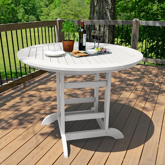 highwood Adirondack 48" Round Counter Height Dining Table, White