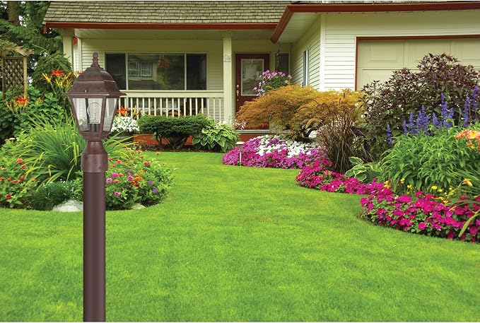 Nuvo Lighting 60/547 Postlantern with Clear Glass, Bronze/Dark